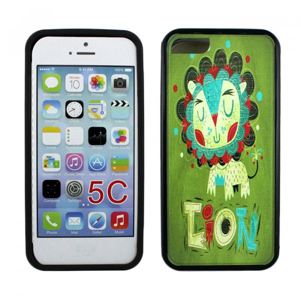 Wholesale iPhone 5C Gummy Design Case (Lion)